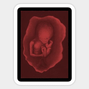 Spiral Betty Fetus Black & Red Sticker